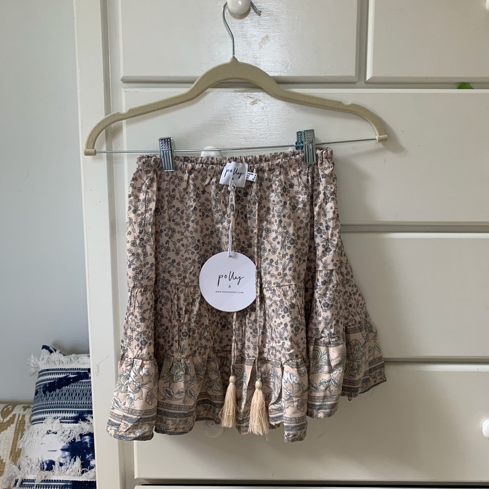 Floral princess poly skirt.